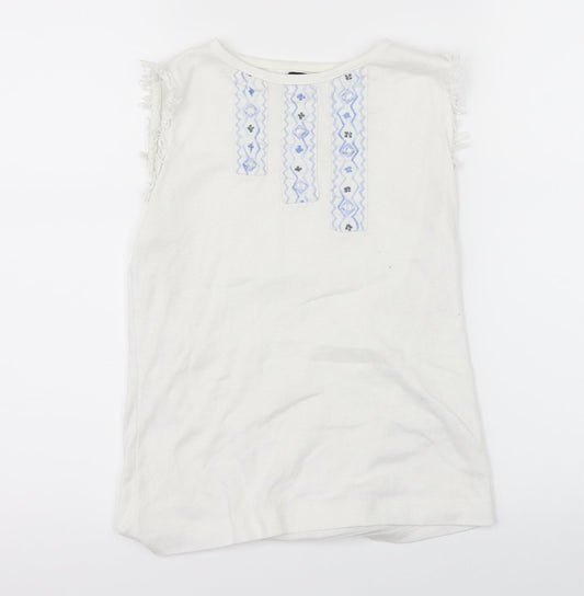 AD CS2 Womens White Basic Tank Size S