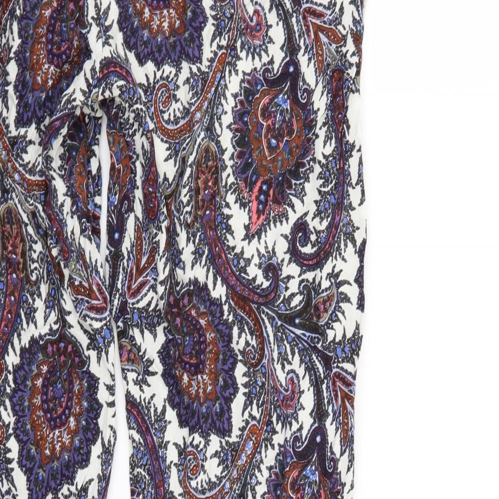 Womens UK Size 10 Select Regular Fit Multicoloured Trousers