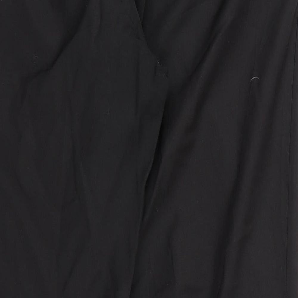 Womens UK Size 36 Preworn Regular Fit Black Trousers