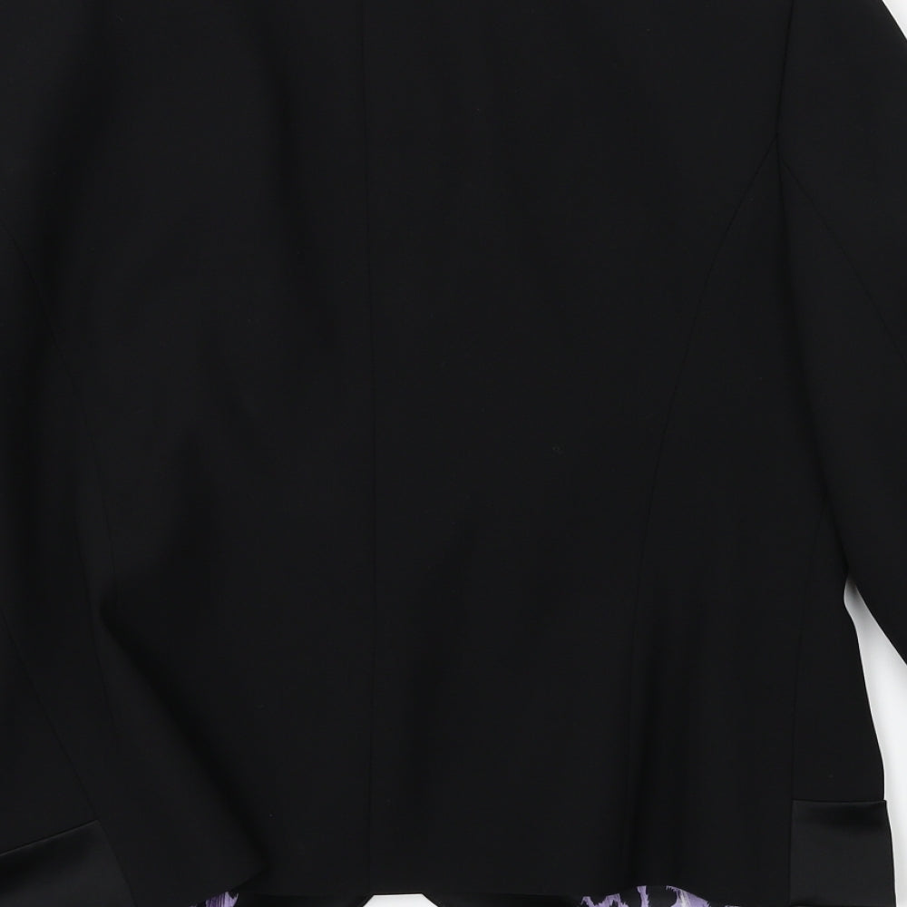 Gerry Weber Womens Black Animal Print Jacket Blazer Size 36