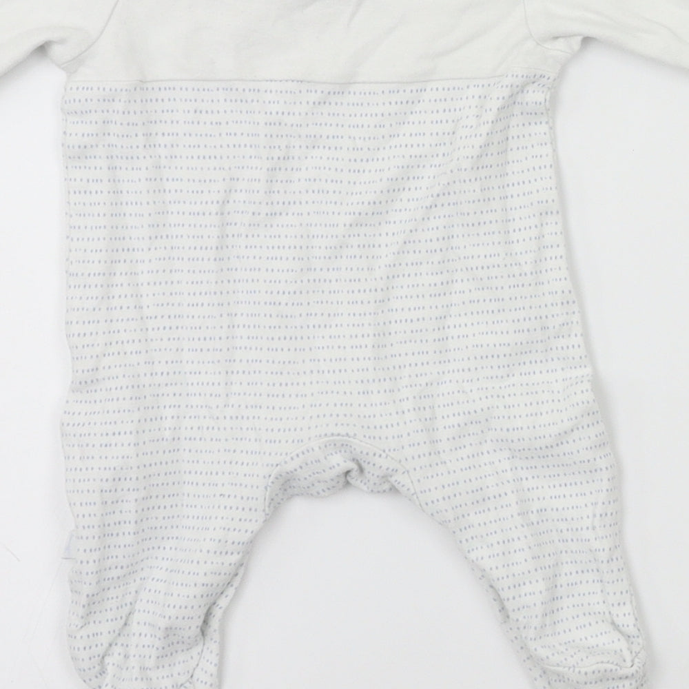 FRED & FLO White Babygrow One-Piece Size 0-3 Months