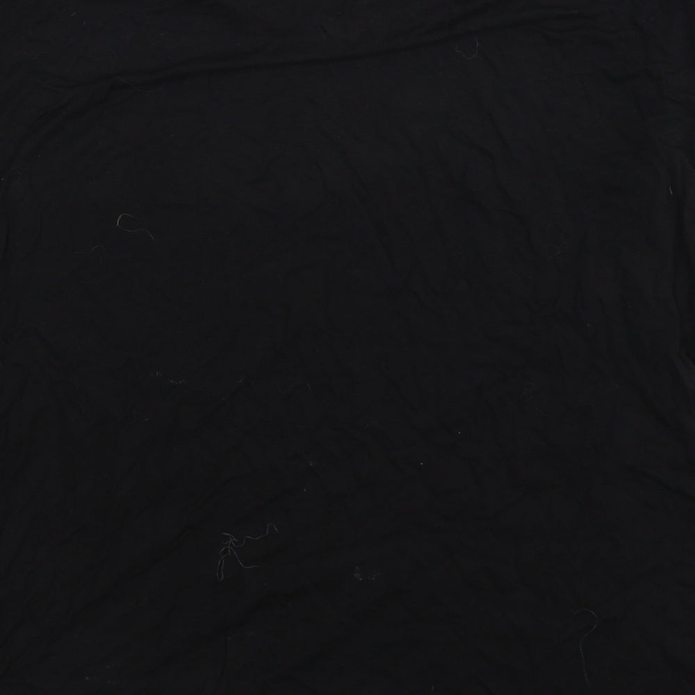 Womens UK Size S Divided Black Basic T-Shirt