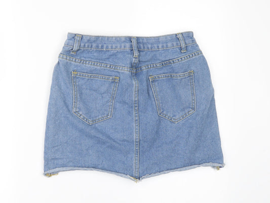 Boohoo Womens Blue  Denim Mini Skirt Size 8