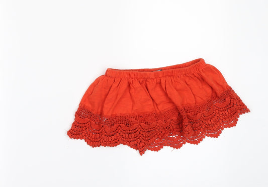 Primark Womens Orange Cropped T-Shirt Size 8