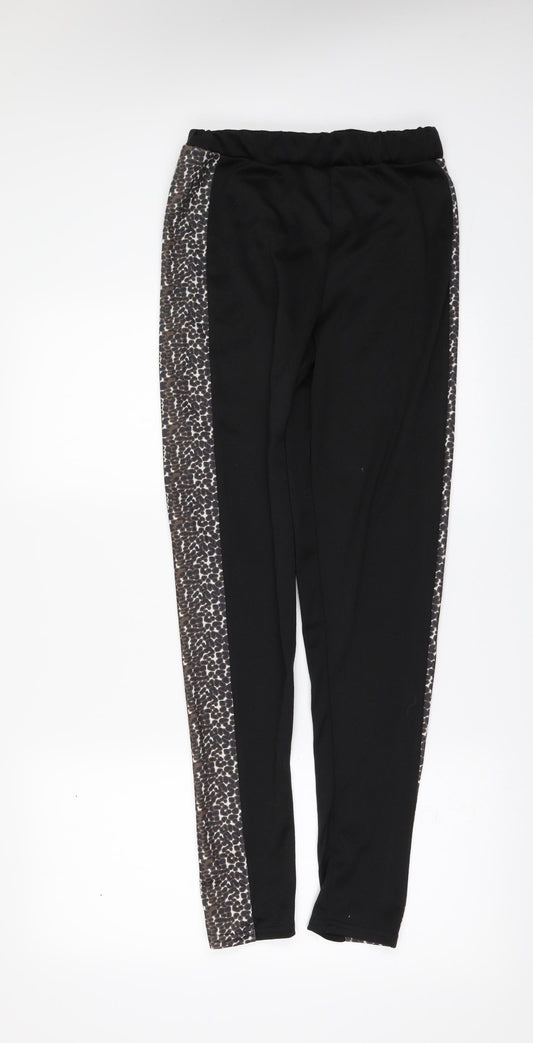 I SAW IT FIRST Womens Black Carrot Trousers Size 10 L29 in