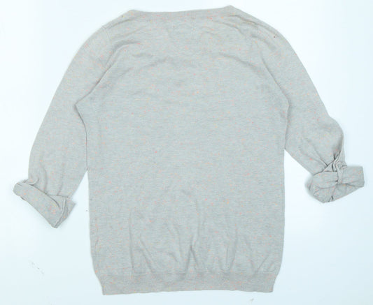 Old Navy Womens Grey Polka Dot Knit Pullover Jumper Size S
