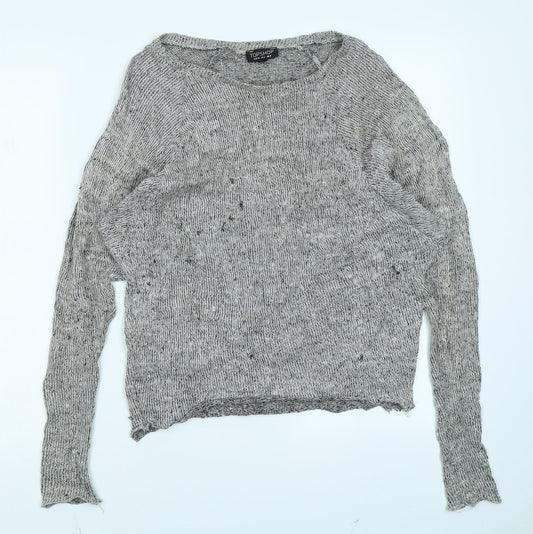 Topshop Womens Grey Pullover Jumper Size 8