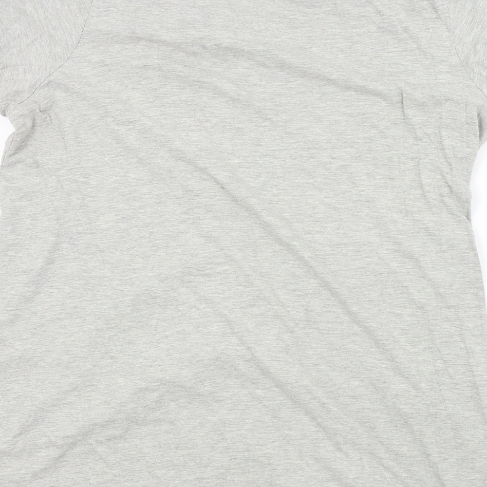woman Womens Grey Colourblock Basic T-Shirt Size 2XL - Tie at front