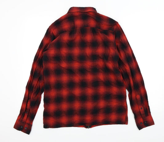 Primark Womens Red Check Basic Blouse Size S