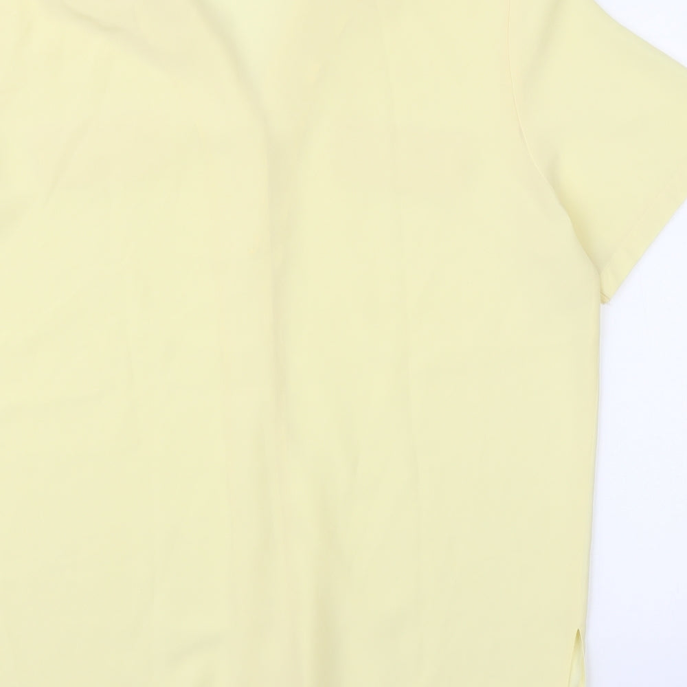Womens UK Size 16 Design Essentials Yellow Basic Blouse