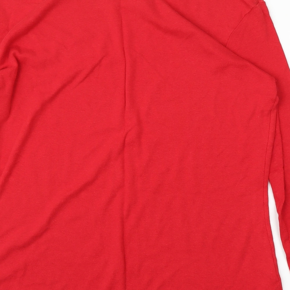 Papaya Womens Red Basic T-Shirt Size 16