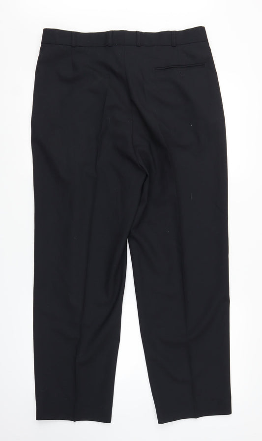 Moorcroft Mens Blue Trousers Size 34 in L27 in