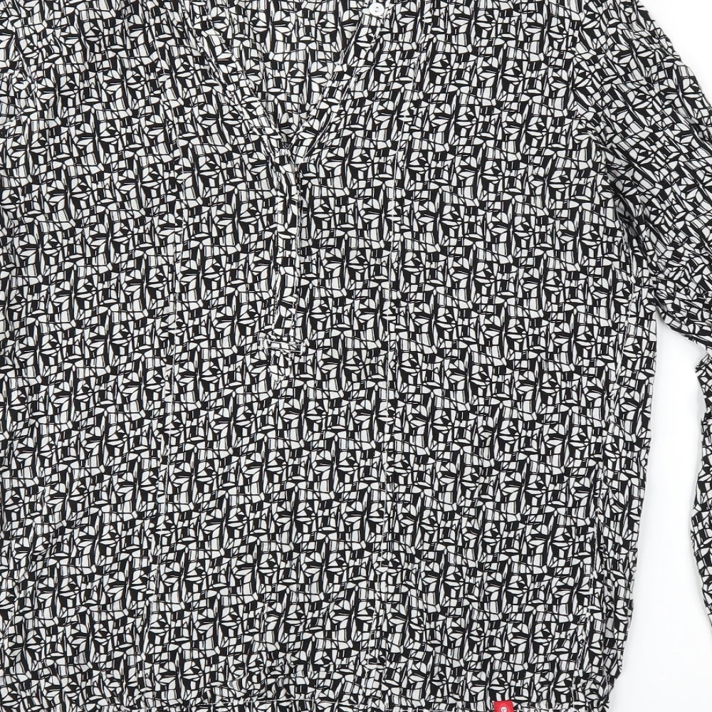 Womens UK Size S EDC Black Basic Blouse