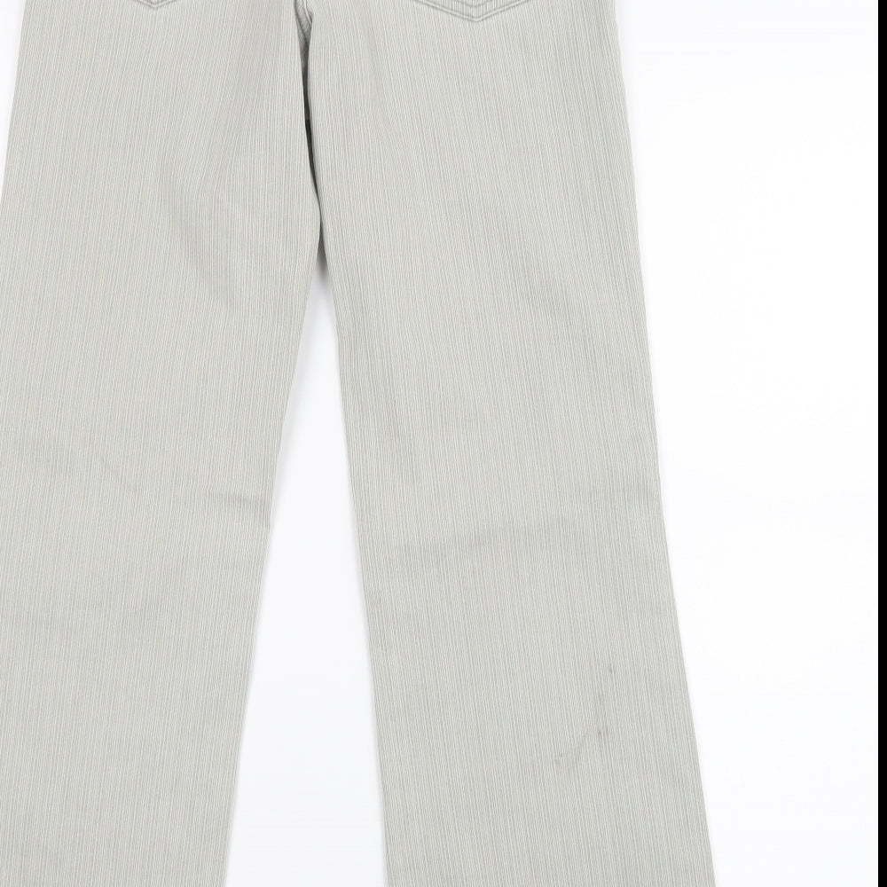 Womens UK Size 8 Papaya Regular Fit Straight Grey Jeans