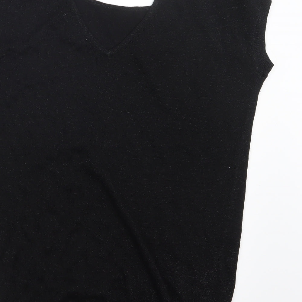 Next Womens Black Knit Pullover Jumper Size 6
