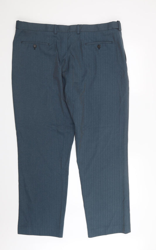 BHS Mens Blue Trousers Size 41 in L31 in