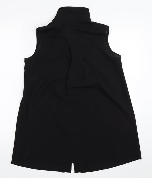 Cameo Rose Womens Black Basic Button-Up Size 10