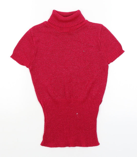 Adam's Girls Pink Basic T-Shirt Size 9 Years