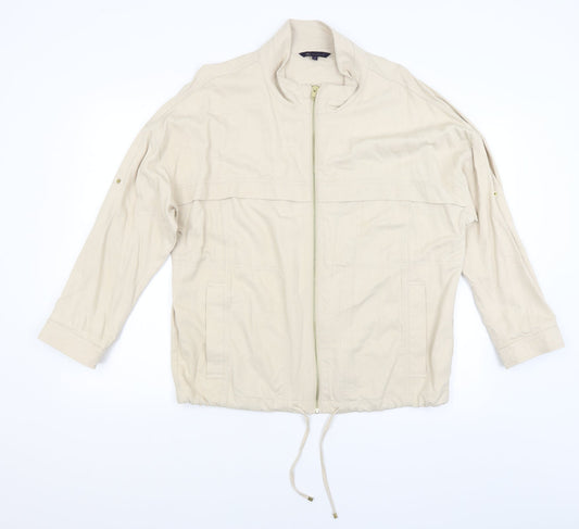 M&S Womens Beige Overcoat Coat Size 12