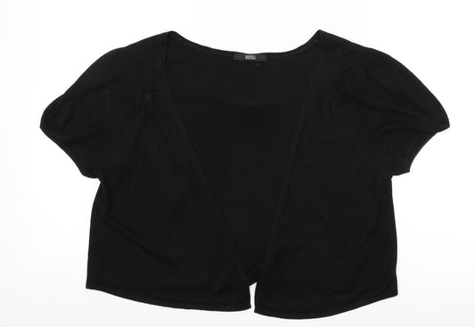 M&S Womens Black Wrap Jumper Size 14