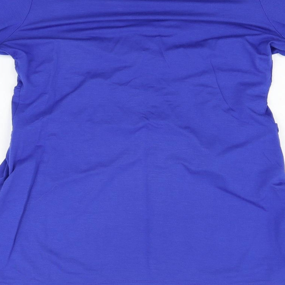 mingmgmgm Womens Blue Basic Blouse Size L