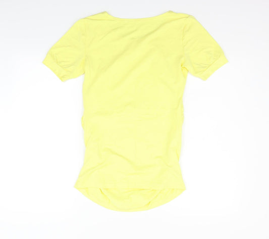 Womens UK Size M Preworn Yellow Basic Blouse