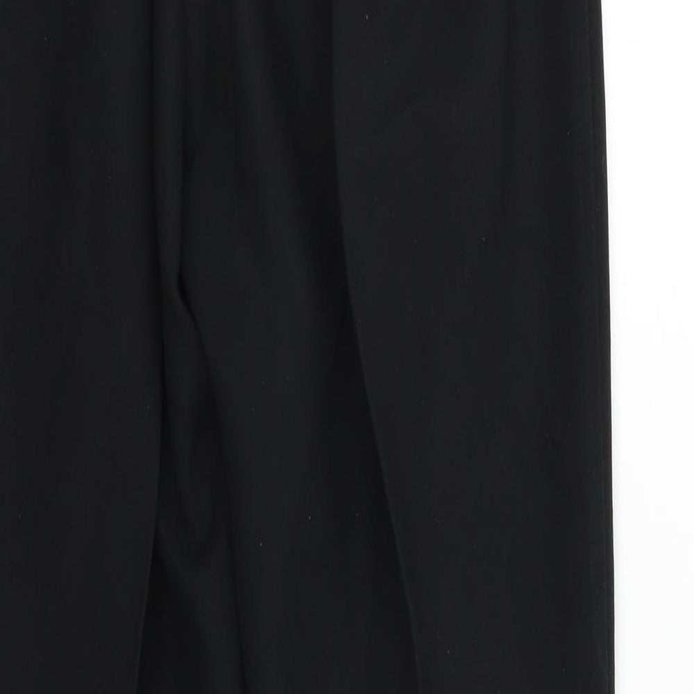 Womens UK Size 18 Preworn Regular Fit Black Trousers