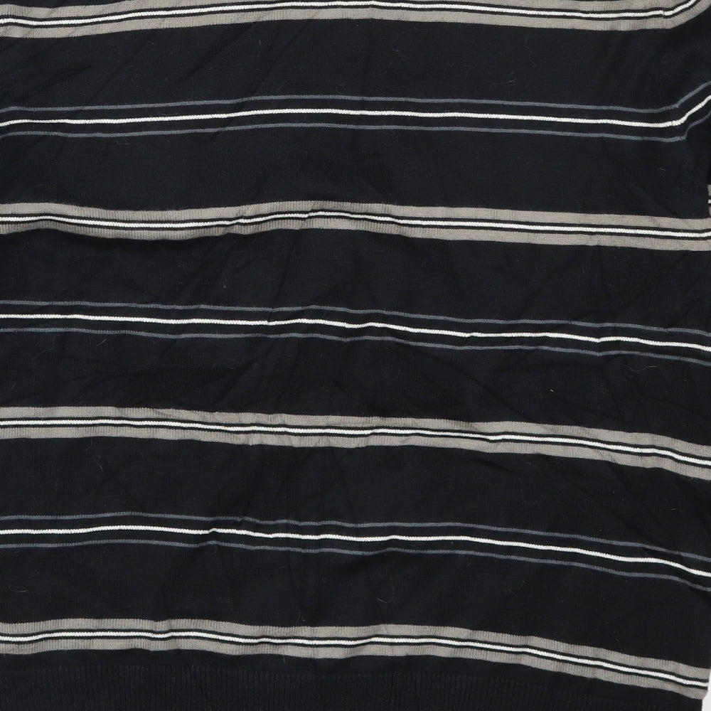 Gap Mens Black Striped Pullover Jumper Size S