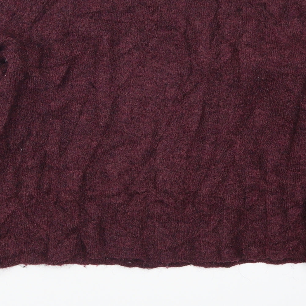 H&M Womens Purple Knit Pullover Jumper Size XS - Plum