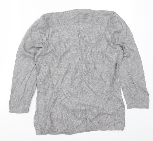 NEXT Womens Grey Knit Pullover Jumper Size 14