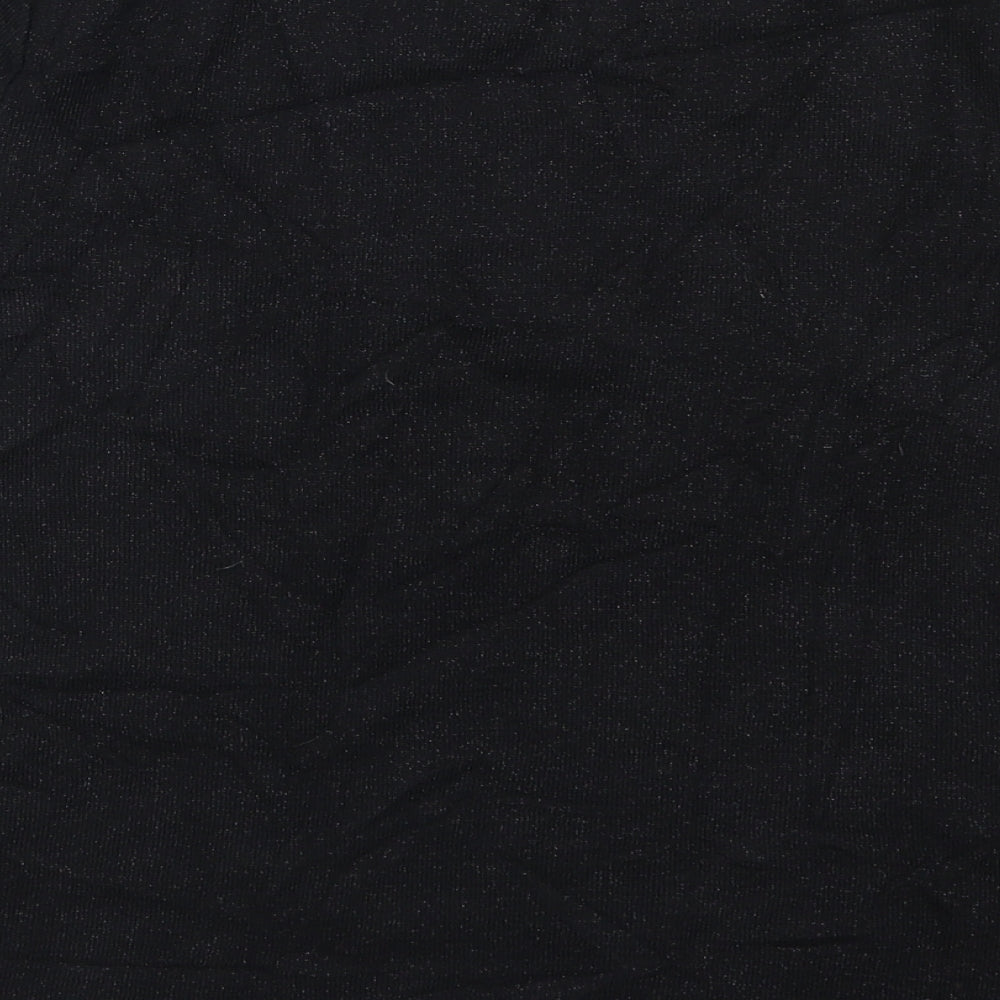 Womens UK Size S Wallis Black Basic T-Shirt