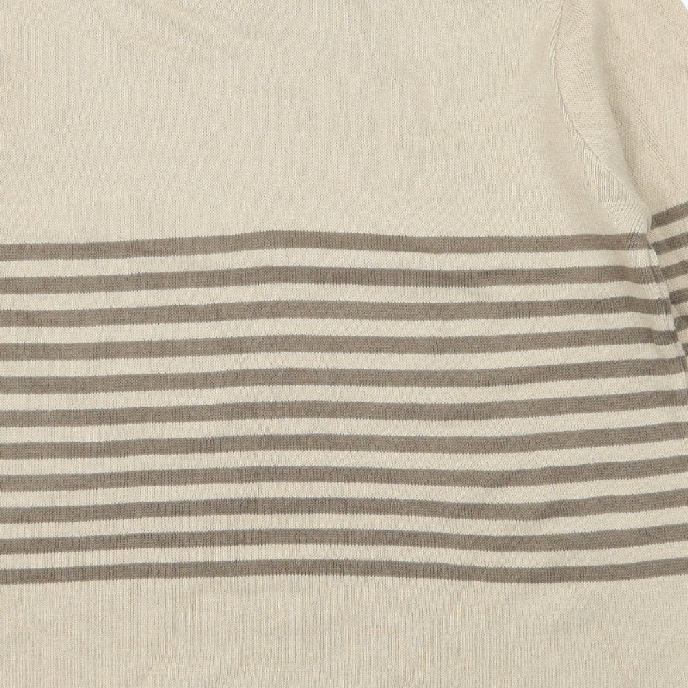 Lizzi Clarke Womens Brown Striped Knit Pullover Jumper Size S