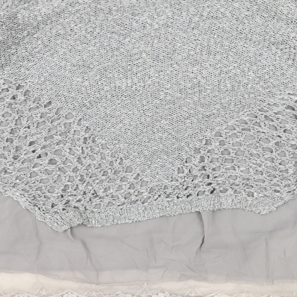 Quiz Womens Grey Knit Basic Blouse Size S