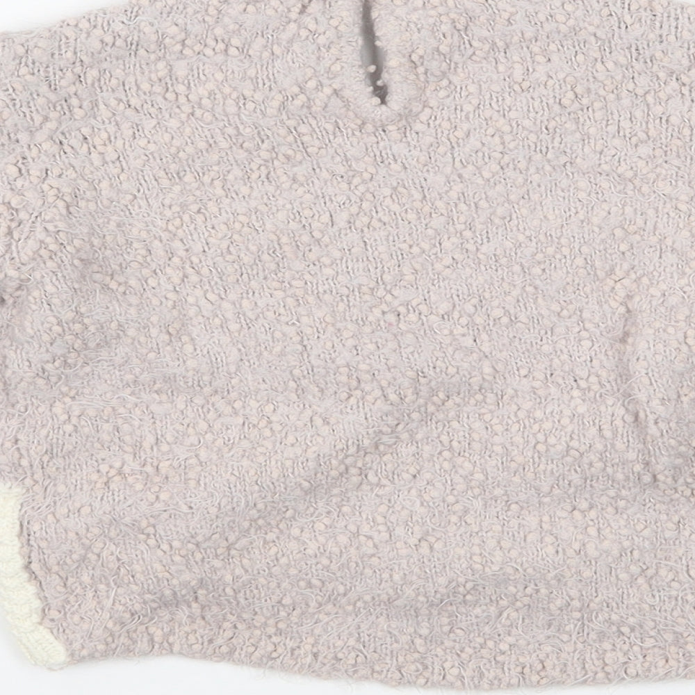 Preworn Girls Pink Knit Pullover Jumper Size 2 Years - Cat