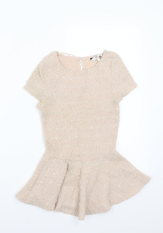 Womens UK Size 8 Newlook Pink Basic T-Shirt