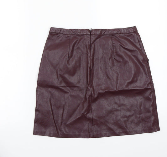 Newlook Womens Purple   A-Line Skirt Size 8