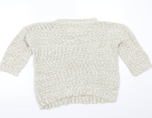BM Womens Beige Pullover Jumper Size S