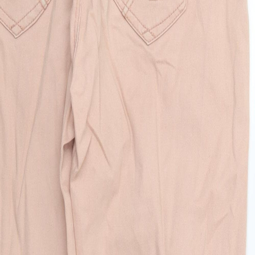 HOT Womens Pink Denim Skinny Jeans Size 12 L25 in