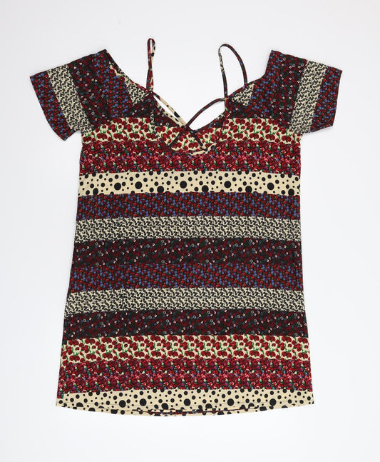 Boohoo Womens Multicoloured Floral Shift Size 12