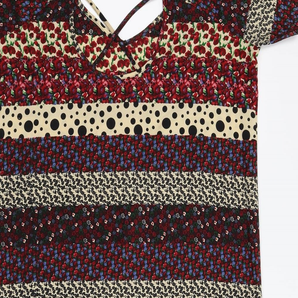 Boohoo Womens Multicoloured Floral Shift Size 12