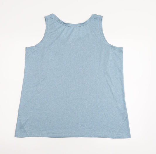 M&S Womens Blue Basic Tank Size L
