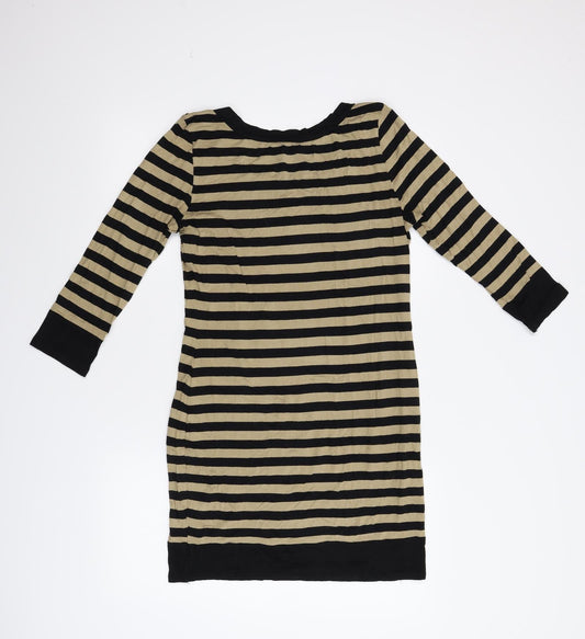 F&F Womens Multicoloured Striped Shift Size 14