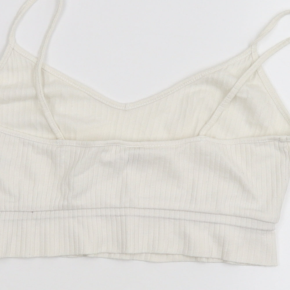 Miss Selfridge Womens White Jersey Basic Tank Size 10