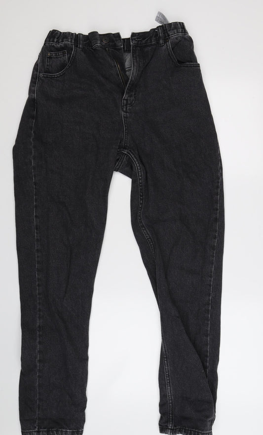 Womens UK Size 6 Pull&Bear Regular Fit Straight Black Jeans