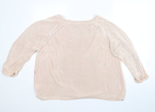 Original Womens Pink Pullover Jumper Size XL