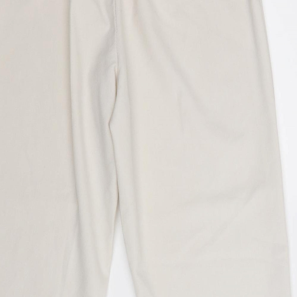 mixed fibres Womens Beige Trousers Size 16 L24 in