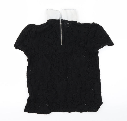 Womens UK Size 8 New Look Black Basic Blouse