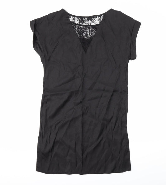 Womens UK Size 8 Dorothy Perkins Black Basic Blouse