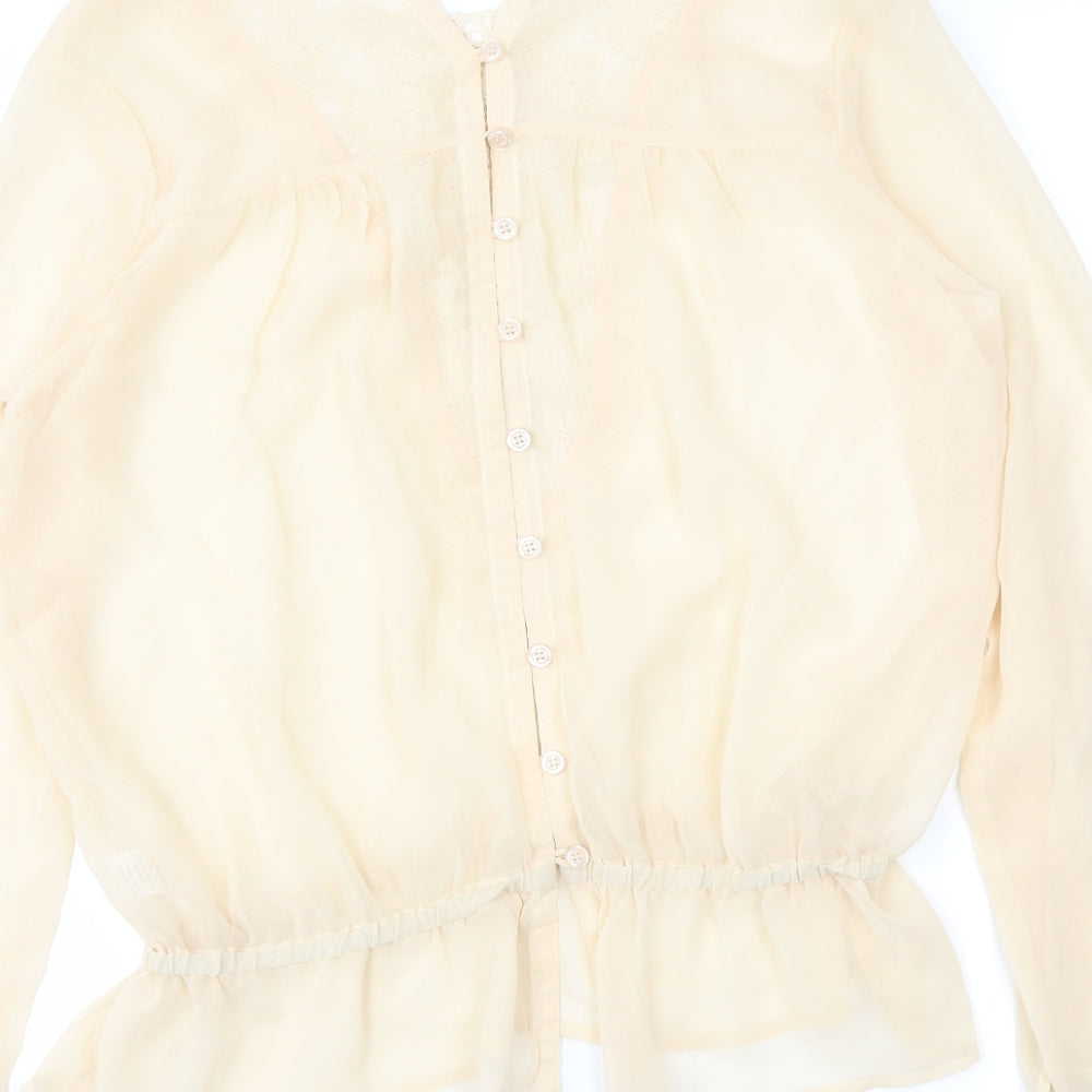 Womens UK Size S TFNC Beige Basic Blouse