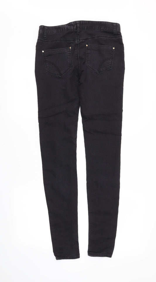 Womens UK Size 6 DENIMCO Regular Fit Skinny Black Jeans